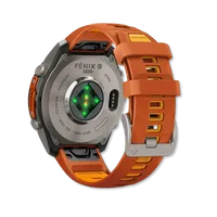 Fenix 9 Pro Amoled 47mm Titanium with Autumn Orange/Spark Orange Silicone Band – Image 3