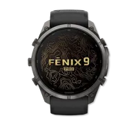 Fenix 9 Pro Amoled 51mm Carbon Gray DLC Titanium with Black/Pebble Gray Silicone Band – Image 2