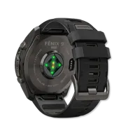Fenix 9 Pro Amoled 51mm Carbon Gray DLC Titanium with Black/Pebble Gray Silicone Band – Image 3