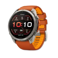 Fenix 9 Pro Amoled 51mm Titanium with Autumn Orange/Spark Orange Silicone Band – Image 1
