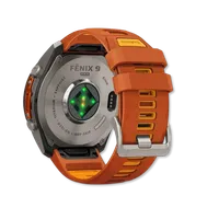 Fenix 9 Pro Amoled 51mm Titanium with Autumn Orange/Spark Orange Silicone Band – Image 3