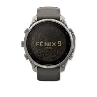 Fenix 9 Pro Solar 47mm Titanium with Pebble Gray Silicone Band – Image 2