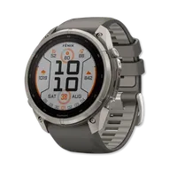 Fenix 9 Pro Solar 51mm Titanium with Pebble Gray Silicone Band – Image 1