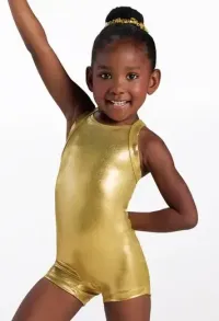 Kids Metallic Biketard – Image 3