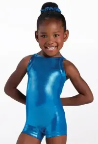 Kids Metallic Biketard – Image 4