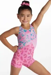 Kids Metallic Racer Biketard - Includes Scrunchie – Image 7