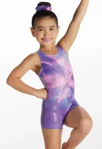 Kids Metallic Racer Biketard - Includes Scrunchie – Image 8