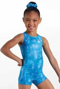 Kids Metallic Racer Biketard - Includes Scrunchie – Image 9