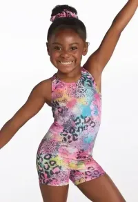 Kids Metallic Racer Biketard - Includes Scrunchie – Image 10
