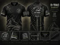  D-TAC SWAT Range Shirt- Short Sleeve-Black/Green – Image 1