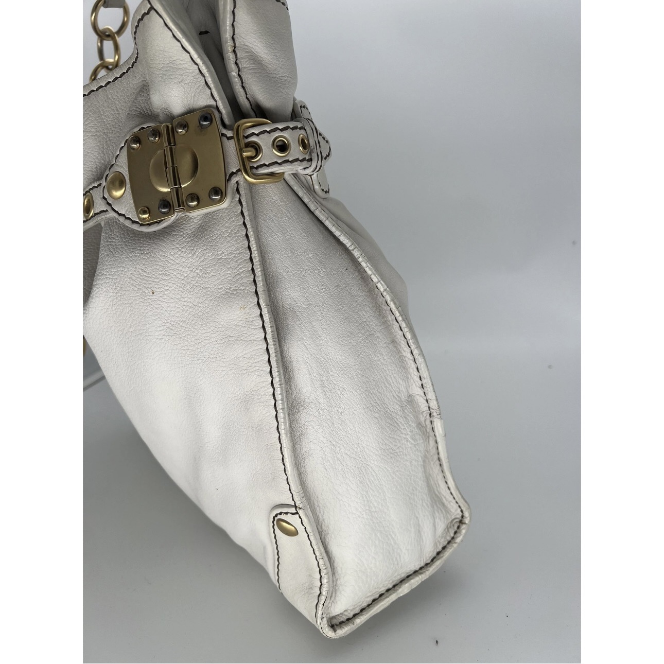 Borsa Miu Miu Vitello Lux Hobo in pelle – Image 4