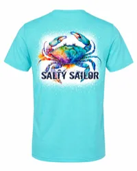 Salty by Nature | Blue Crab Tri-Blend Tee – Image 1
