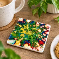 Hand-Painted Ceramic Coaster 004 – Image 2