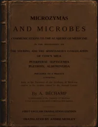 Microzymas and Microbes - eBook – Image 1