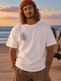 Waves  T-Shirt Blanc – Image 2