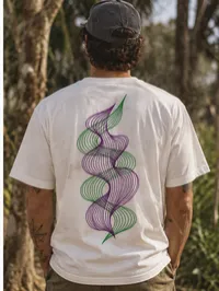 Waves  T-Shirt Blanc – Image 1
