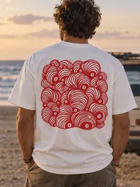  Waves  T-Shirt Blanc – Image 1