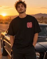Waves  T-Shirt Noir  – Image 2