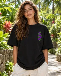 Waves  T-Shirt Noir  – Image 2