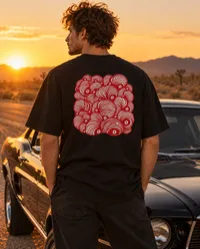 Waves  T-Shirt Noir  – Image 1