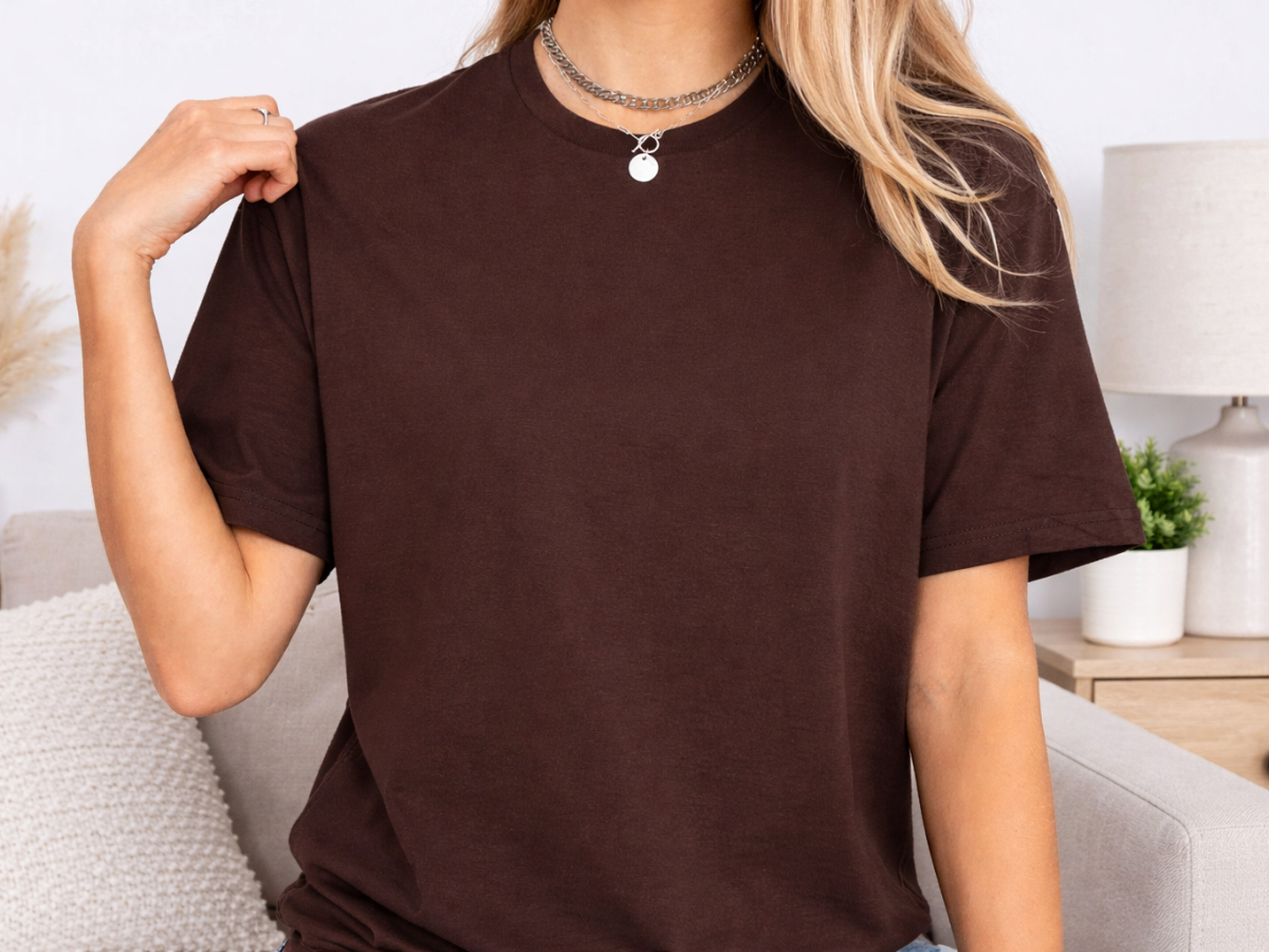 Brite Beginnings Adult T-Shirt – Large, Dark Chocolate