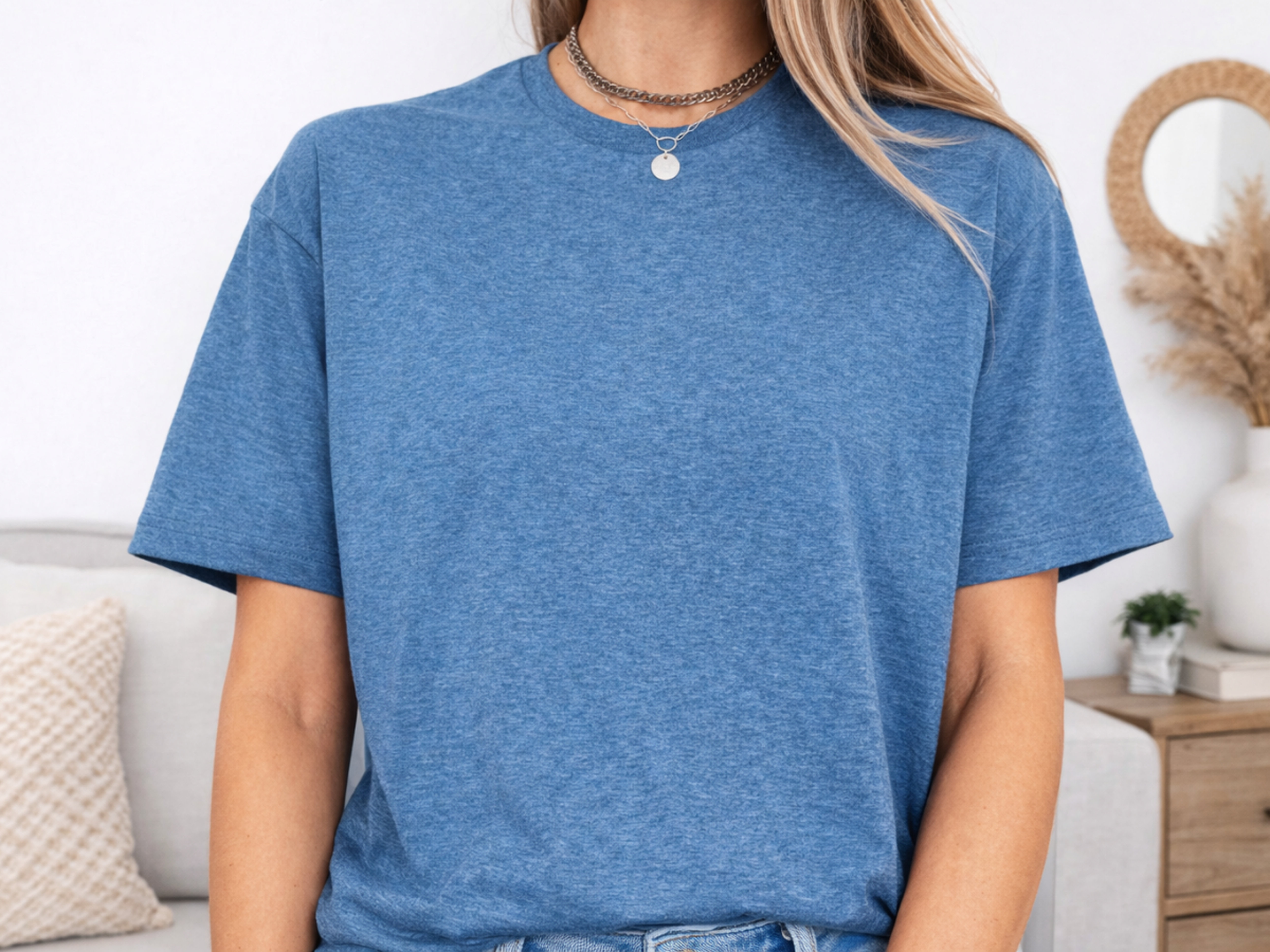Brite Beginnings Adult T-Shirt – X-Large, Heather Indigo