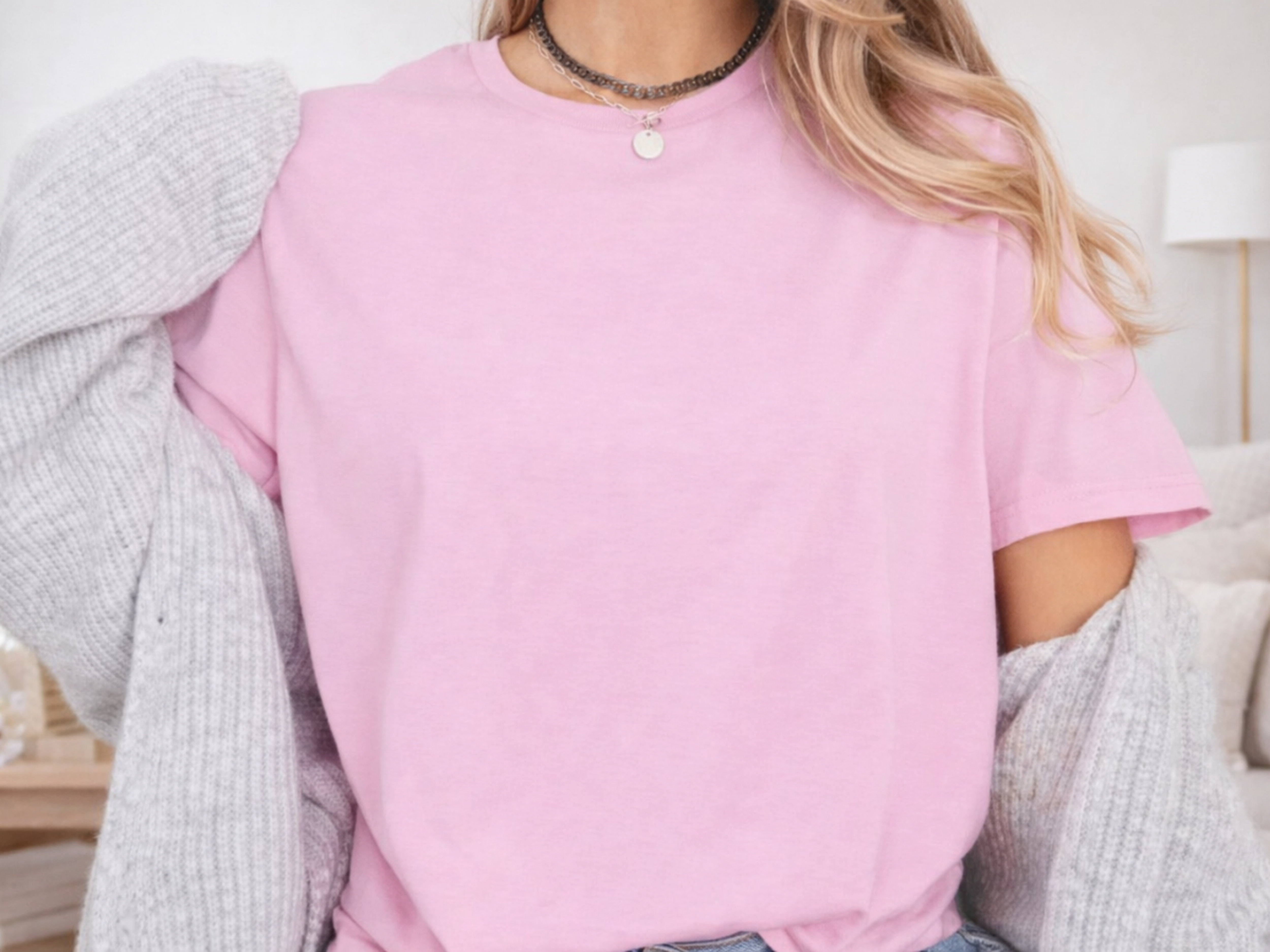 Brite Beginnings Adult T-Shirt – Large, Light Pink