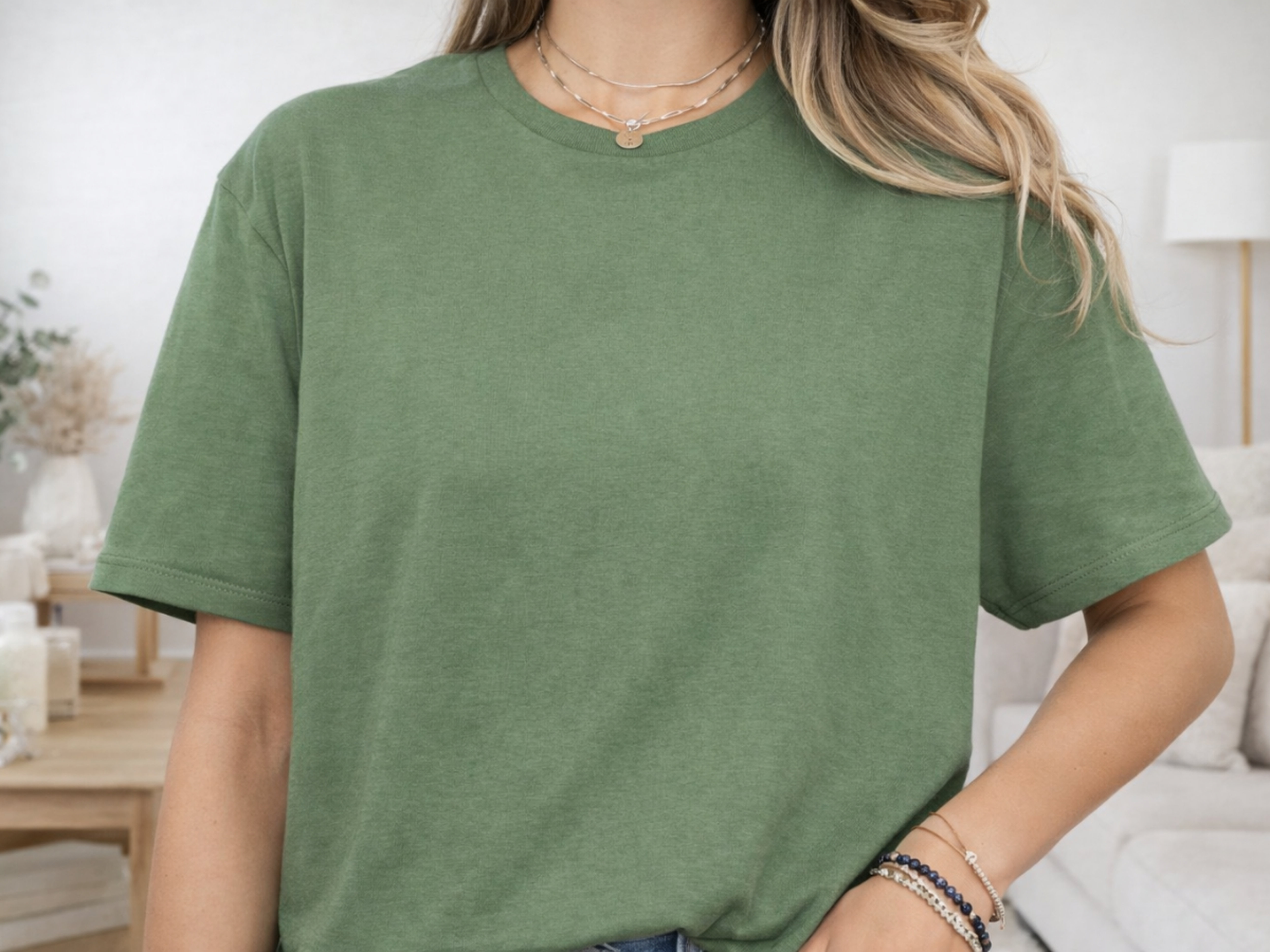 Brite Beginnings Adult T-Shirt – Medium, Military Green