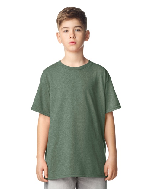 Brite Beginnings Youth T-Shirt – M (10-12), Heather Military Green