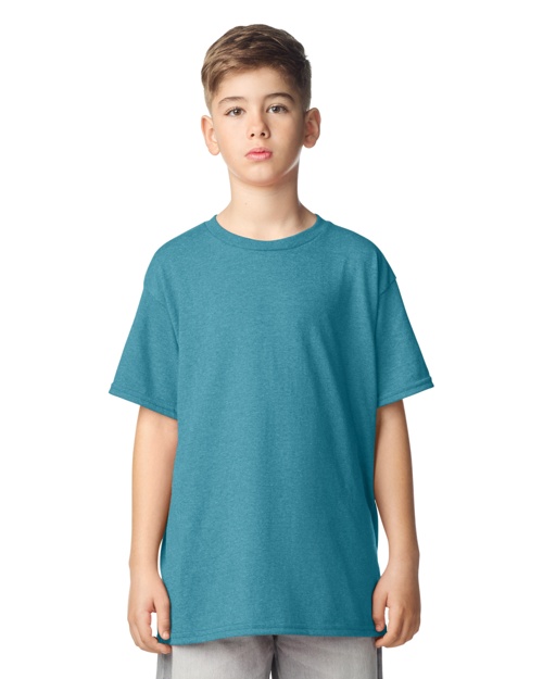 Brite Beginnings Youth T-Shirt – S (6-8), Heather Galapagos Blue