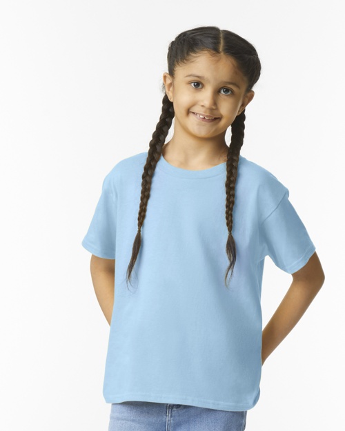 Brite Beginnings Youth T-Shirt – S (6-8), Light Blue