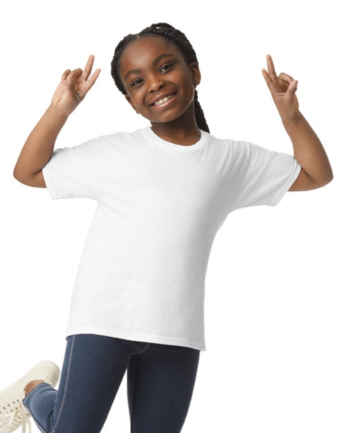 Brite Beginnings Youth T-Shirt – S (6-8), White