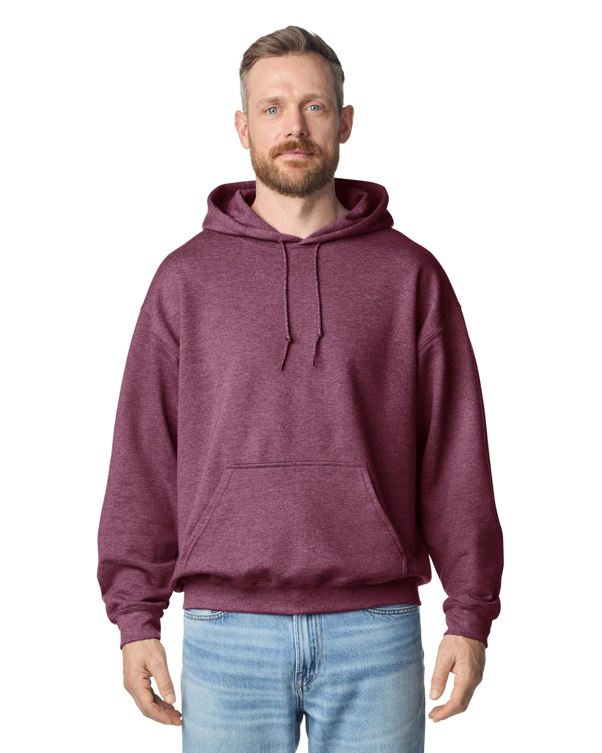 Brite Beginnings Adult Hoodie – Small, Heather Dark Maroon