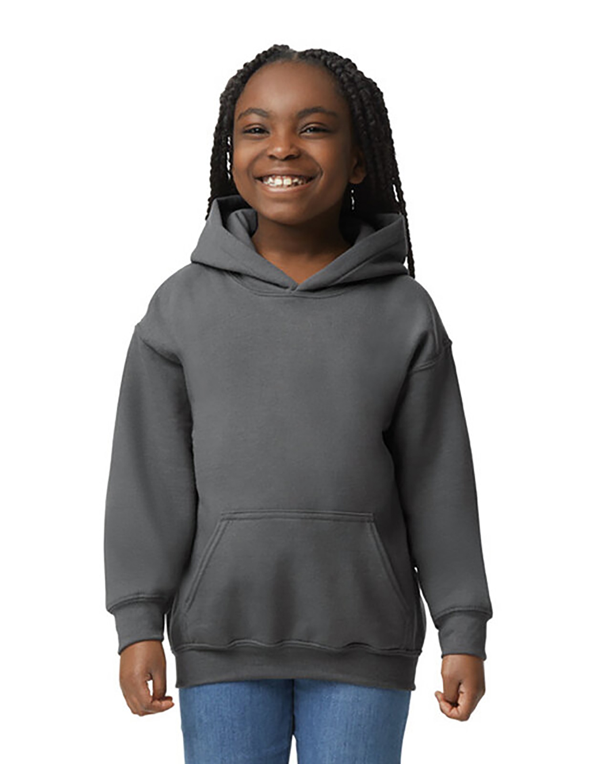 Brite Beginnings Youth Hoodies – M (10-12), Charcoal