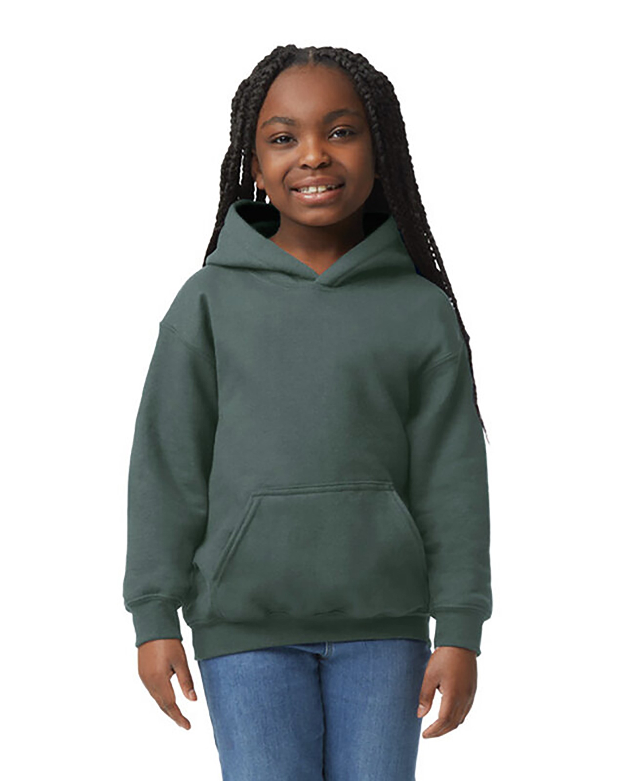 Brite Beginnings Youth Hoodies – M (10-12), Dark Heather