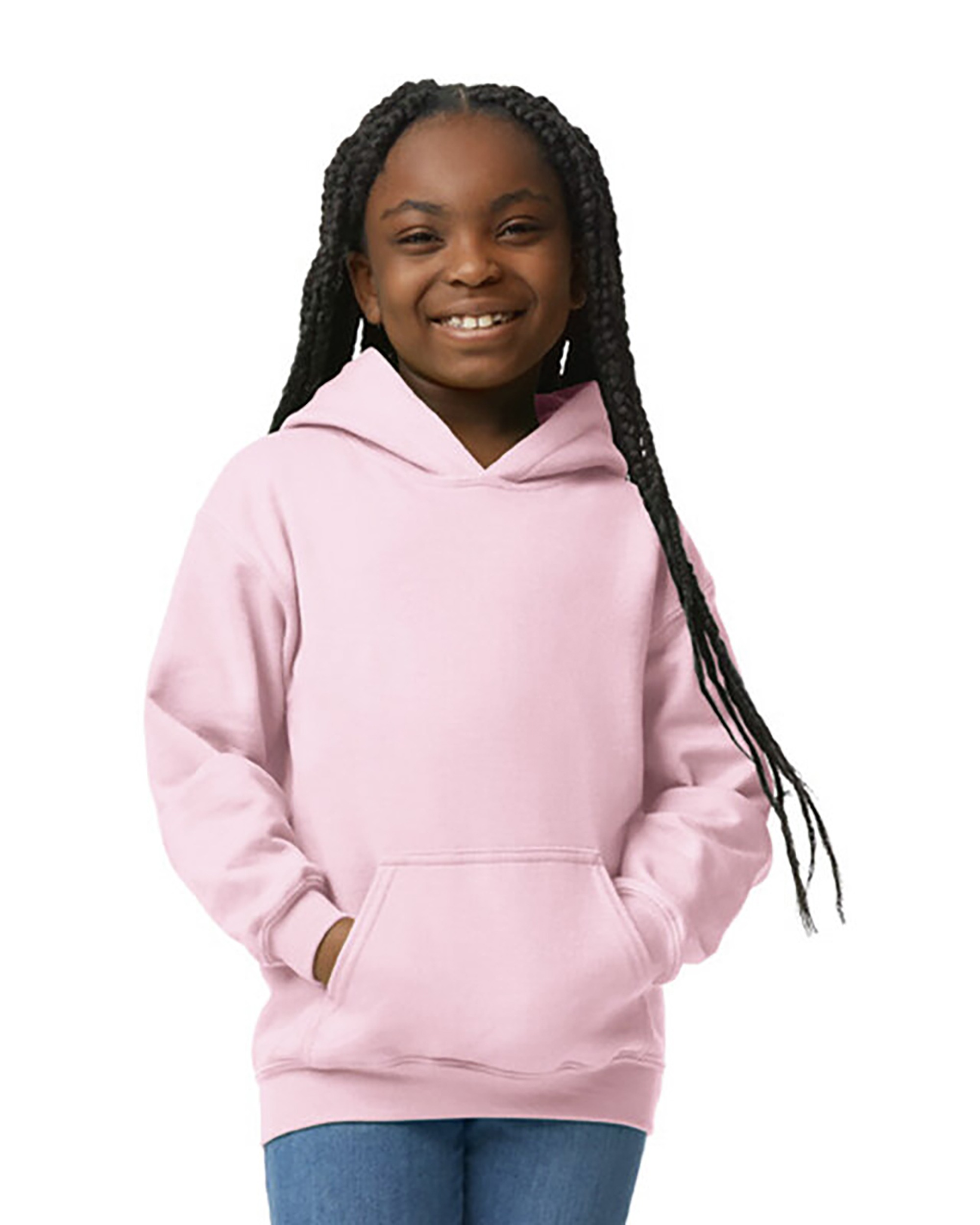 Brite Beginnings Youth Hoodies – M (10-12), Light Pink