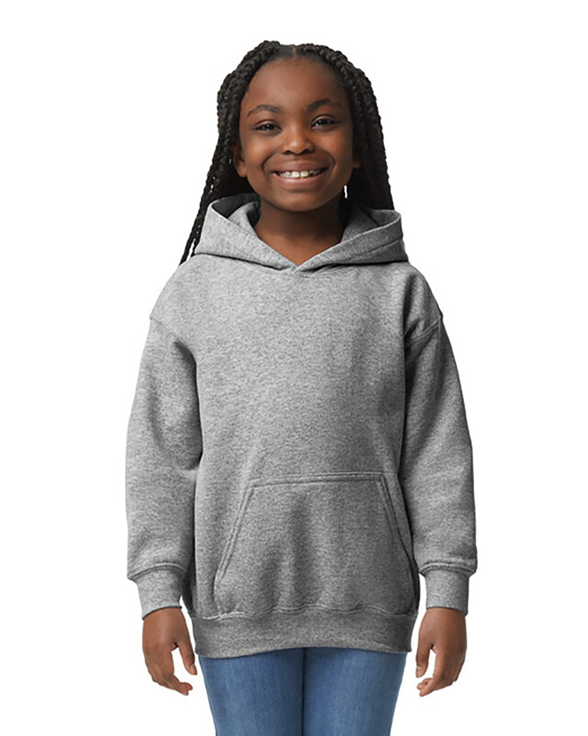 Brite Beginnings Youth Hoodies – L (14-16), Sport Grey