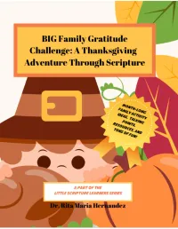 Little Scripture Learners: Big Family Thanksgiving Gratitude Challenge | 30 Scripture-Based Activities for Kids  – Image 1