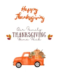 Thanksgiving Family Game Pack: 7 Printable Games for All Ages │ Family Gathering Activities & Gratitude Traditions – Image 1