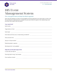 DIY Event Management System – Image 1