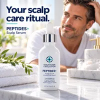 PEPTIDES+ Scalp Serum Advanced Hair Support (2oz) Glass Bottle with Squeeze Dropper – Image 4