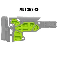 MDT: Buttstock Rubber Dampers – SRS-XF - Folding Buttstock, Green