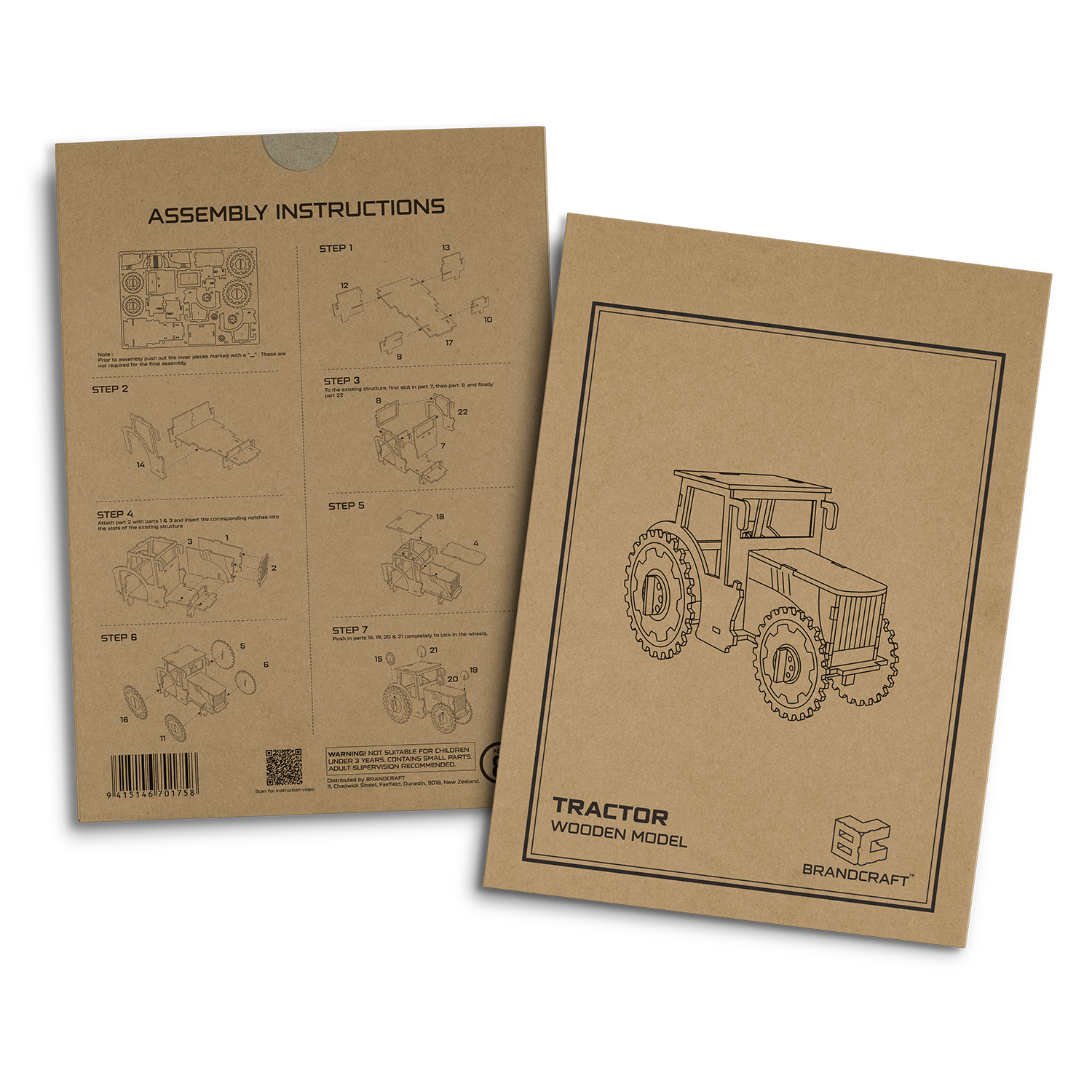 BRANDCRAFT Tractor Wooden Model – Image 5