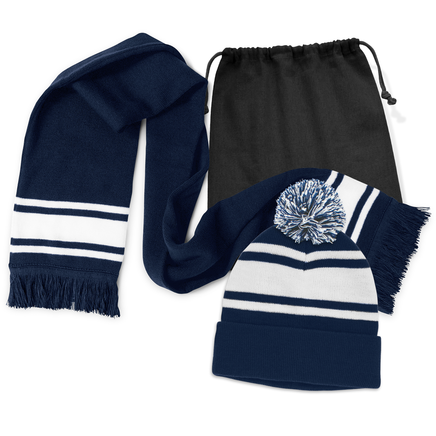 Commodore Scarf and Beanie with Pom Pom Set – Image 4