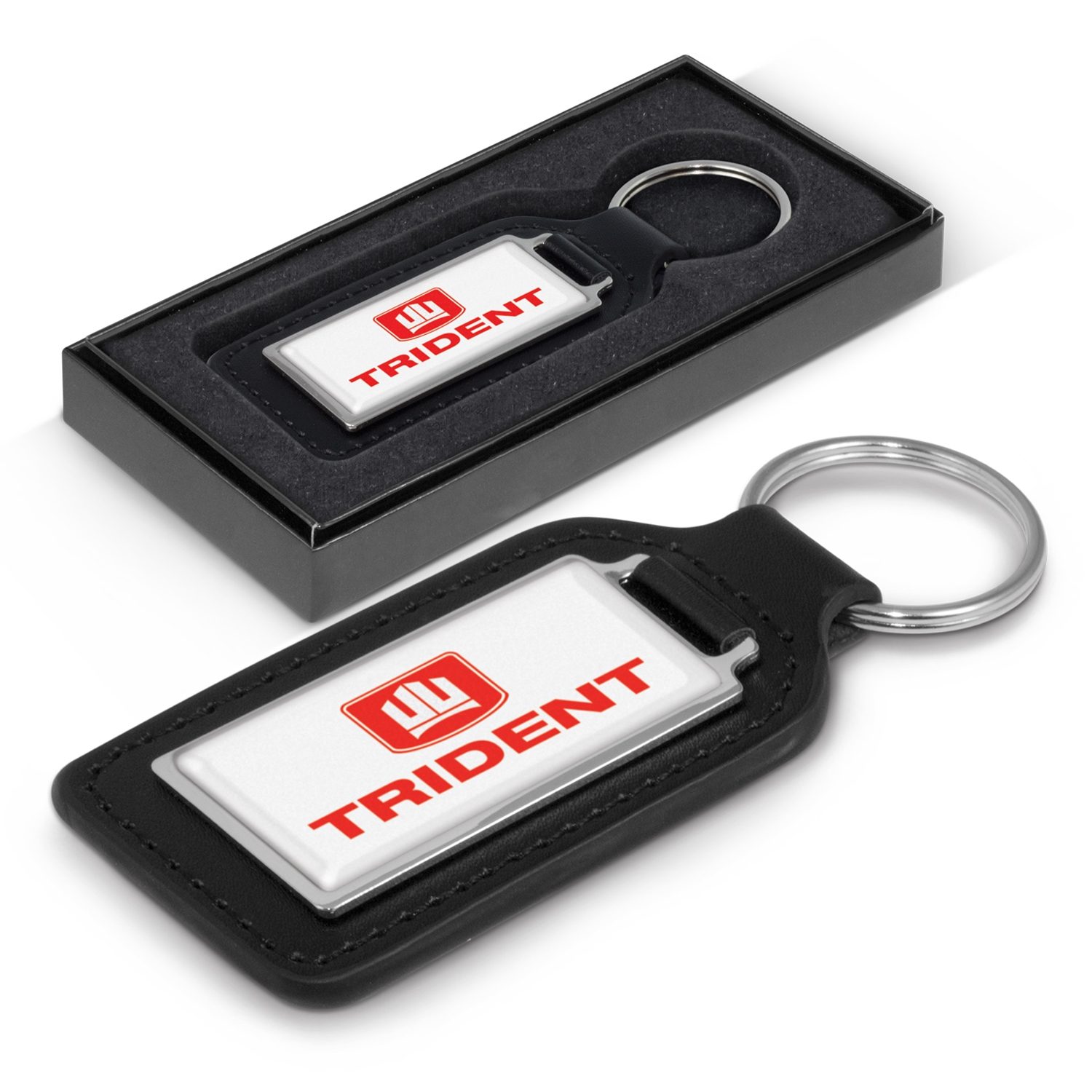 Baron Leather Key Ring - Rectangle – Image 1