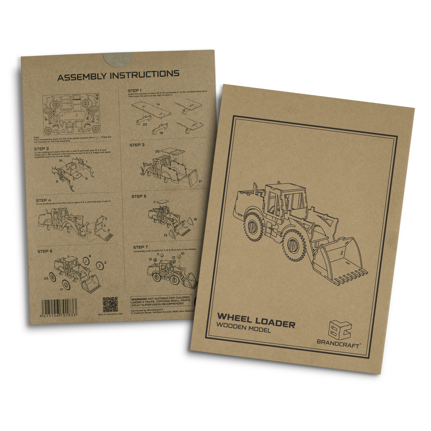 BRANDCRAFT Wheel Loader Wooden Model – Image 5