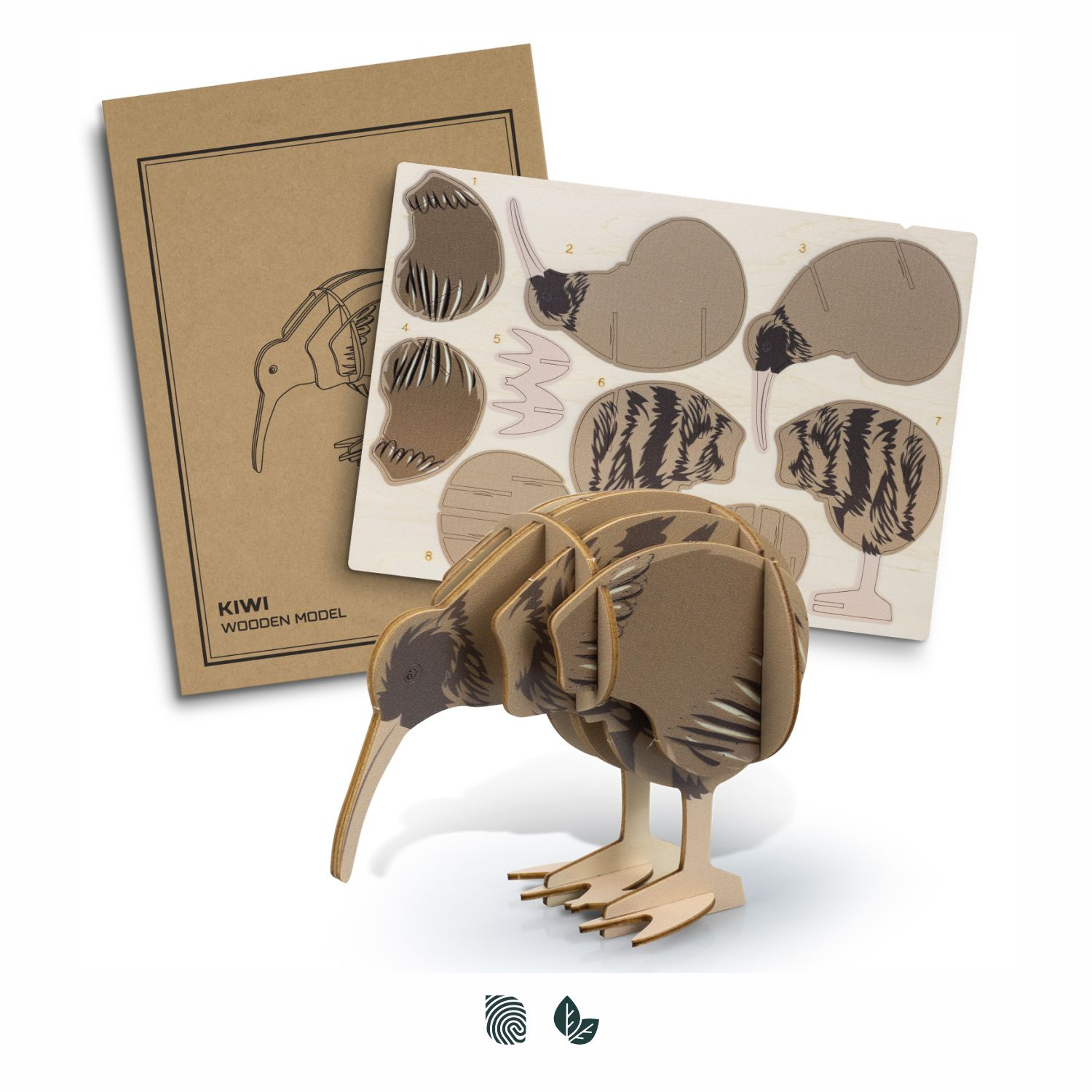 BRANDCRAFT Kiwi Wooden Model – Image 1