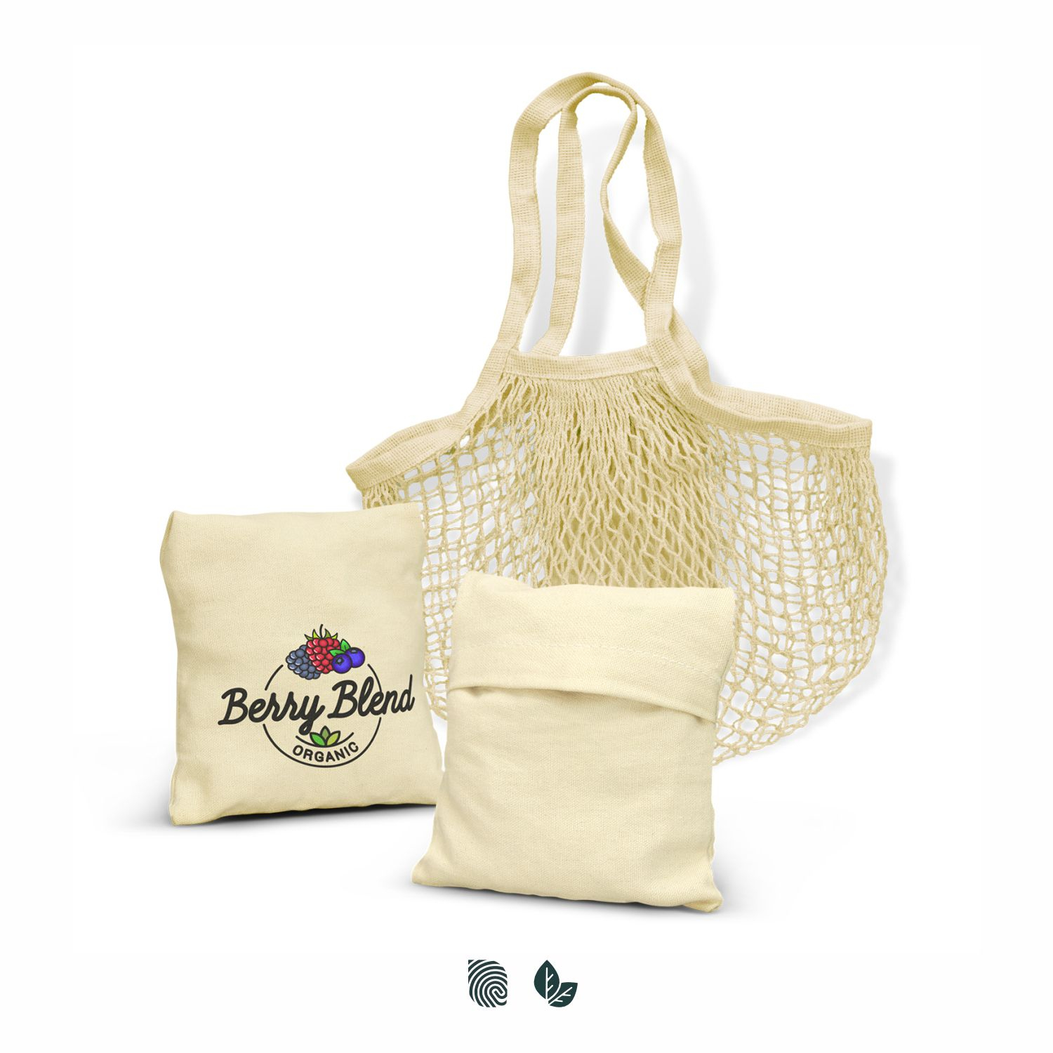 Cotton Mesh Foldaway Tote Bag – Image 1