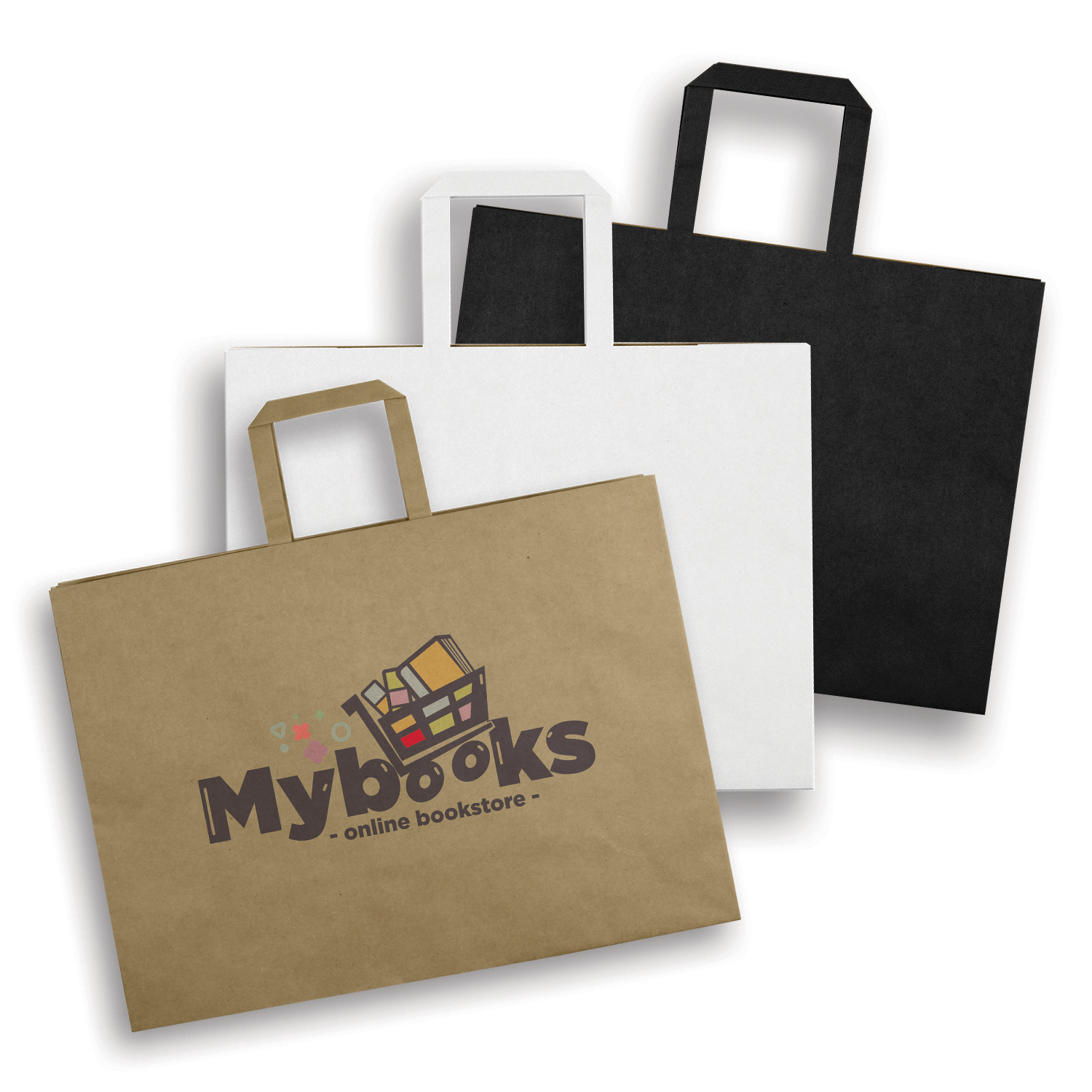 Extra Large Flat Handle Paper Bag Landscape – Image 2