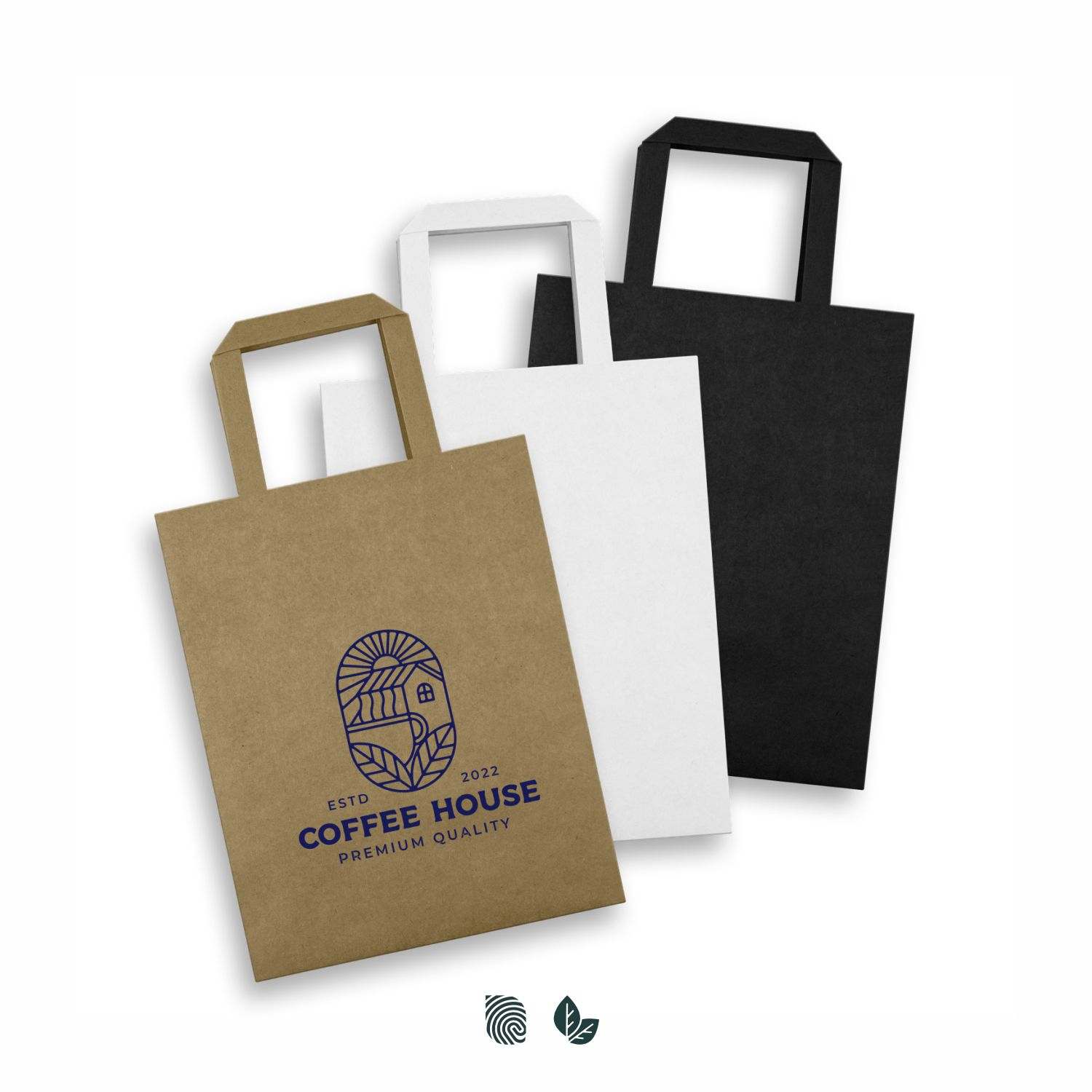 Medium Flat Handle Paper Bag Portrait – Image 1